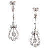 Vintage 18K White Gold Diamond Drop Earrings