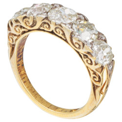 Antique 18kt Gold Five...