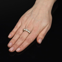 Antique 18kt Gold Five Stone Diamond Ring, Circa 1890, 2.8ct