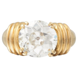 Art Deco 4.28ct Cushion Cut...