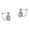 Antique Italian 18K Gold & Platinum 2.60 Carat Old-Cut Diamond Earrings, c. 1900