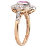 Vintage 1.95ct Burma Ruby And Old Cut Diamond Cluster Ring