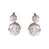 Antique Italian 18K Gold & Platinum 2.60 Carat Old-Cut Diamond Earrings, c. 1900