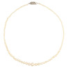 Natural Pearl Necklace with White Gold & Platinum, Circa 1910