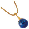 Neo-Renaissance Rope Chain Necklace With Lapis Lazuli Pendant 18kt Yellow Gold