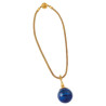 Neo-Renaissance Rope Chain Necklace With Lapis Lazuli Pendant 18kt Yellow Gold