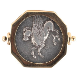 Greek Drachm Coin Ring, circa IV-III century BC
