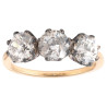 Antique 2.9 ct Old Mine & European-Cut Diamond Three-Stone Ring, 1890