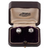 Antique Pair Of 3.5 Carats Old European Cut Diamond Earrings Circa 1890's