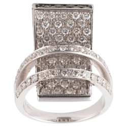 Retro 18kt White Gold Ring...