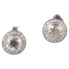 Art Deco Platinum 8.4ct Old European Cut Diamond Stud Earrings, 1930s