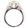 Vintage 4.20ct Cushion-Cut Diamond Ring in 18K White Gold, 1950s