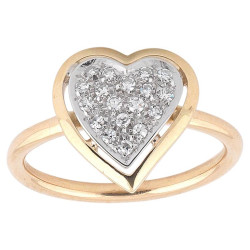 Gold Diamond Heart Diamond...