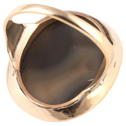 Late 16th Century Gold Agate Cameo Ring Depicting Athena & Poseidon