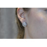 Art Deco Platinum 8.4ct Old European Cut Diamond Stud Earrings, 1930s