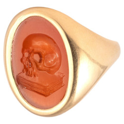 Antique 18k Gold Carnelian...