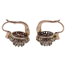 Antique Pair Of Old-Cut Diamond Earrings Circa 1890's