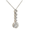 Art Deco Diamond Pendant Necklace, Platinum & White Gold, Italy, 1920