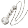 Art Deco Diamond Pendant Necklace, Platinum & White Gold, Italy, 1920