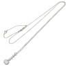 Art Deco Diamond Pendant Necklace, Platinum & White Gold, Italy, 1920