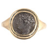 Yellow Gold Setting And Greek Massalia Silver Coin Ring, Circa 350-220 BC