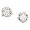 Retro Stud Earrings With 2ct Old European Cut Diamonds