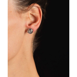 Retro Stud Earrings With 2ct Old European Cut Diamonds