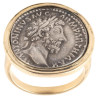 Gold Ring with Silver Denarius of Emperor Marcus Aurelius, 161 CE - 180 CE