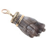Large Vintage Brown Agate & Diamond Figa Hand Pendant, 1970s