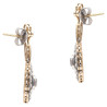 Art Deco' 6ct Old Cut Diamond and Sapphire Drop Earrings