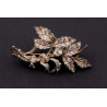 Antique Flower Silver and Gold Diamond Brooch, circa 1880's