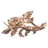 Antique Flower Silver and Gold Diamond Brooch, circa 1880's