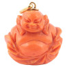 Gold Coral Buddha Charm Pendant