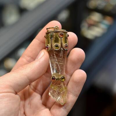 19th Century Rock Crystal And Gold Higa Jewel #bernardo