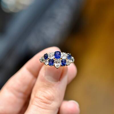Antique Sapphire and Diamond Ring #bernardoantichita
