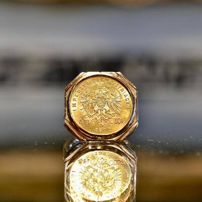 A Gold And Austrian Coin Ring #bernardoantichita
